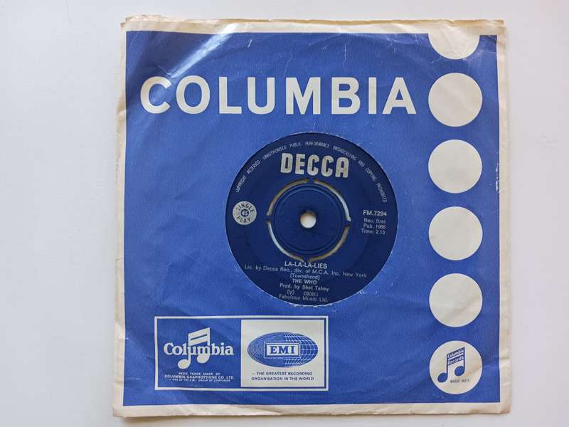 The Who - La-La-La-Lies / The Good's Gone ( Rare 1967 SA released 7" single 45 RPM )