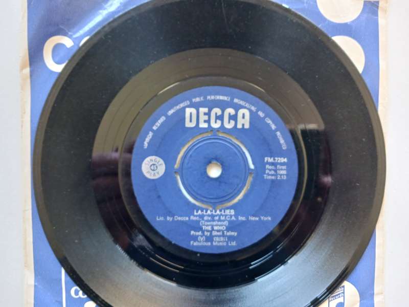 The Who - La-La-La-Lies / The Good's Gone ( Rare 1967 SA released 7" single 45 RPM )
