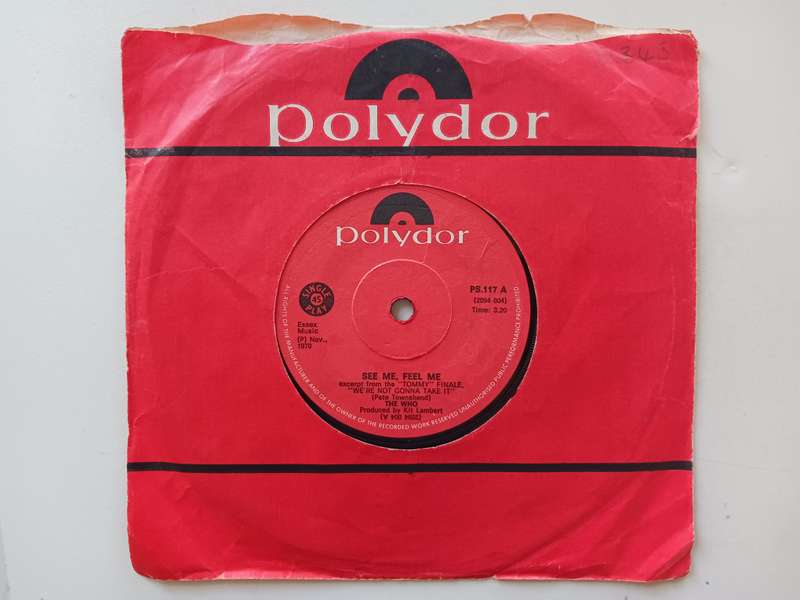 The Who - See Me Feel Me    ( scarce 1970 SA released 7" single,45 RPM )