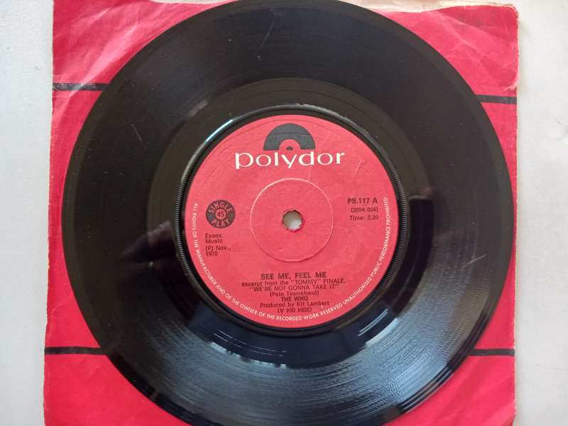 The Who - See Me Feel Me    ( scarce 1970 SA released 7" single,45 RPM )
