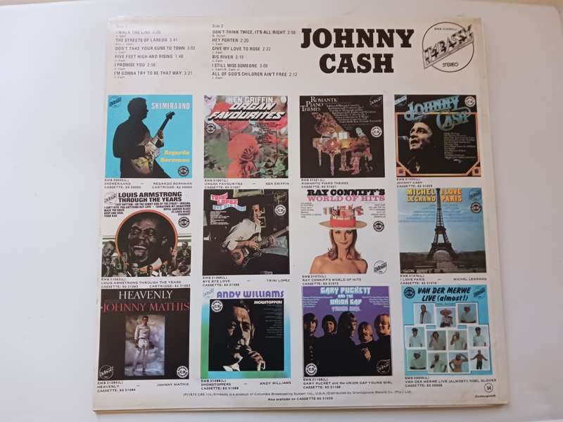 Johnny Cash -  Johnny Cash  ( 1976 SA released LP )