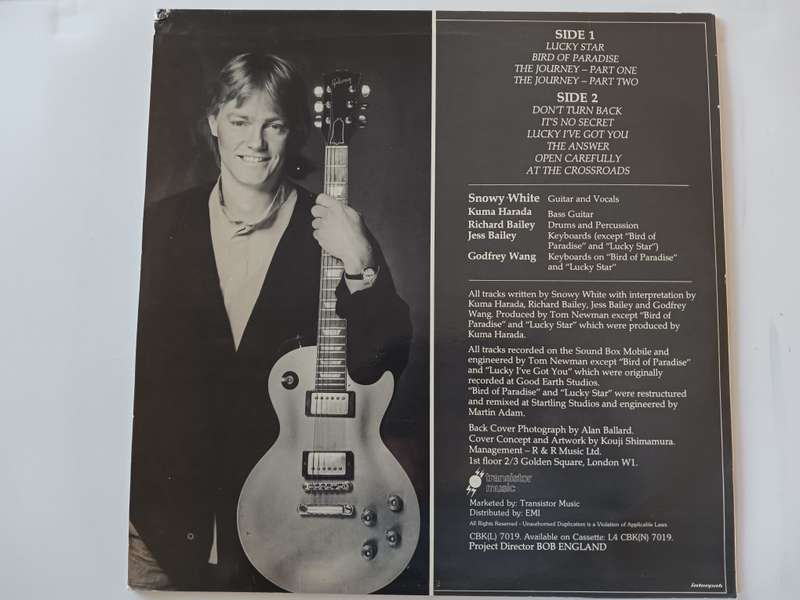 Snowy White - White Flames  ( rare 1983 SA released Blues Rock LP )