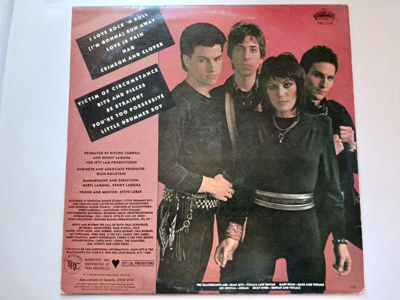 Joan Jett and the Blackhearts - I love Rock 'n Roll  ( 1982 SA released LP )