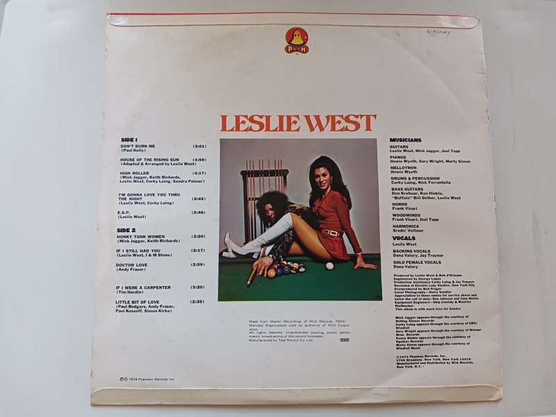 Leslie West - The Great Fatsby ( Rare 1975 SA released copy,hard rock LP EX )