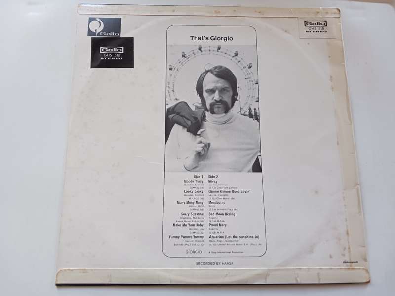 Giorgio* - That's Giorgio  ( Rare 1970 SA released NM LP )