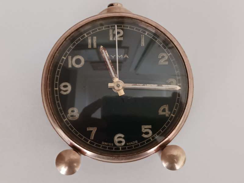 Vintage Cyma Swiss Travel/Alarm Clock ( in good working order. )
