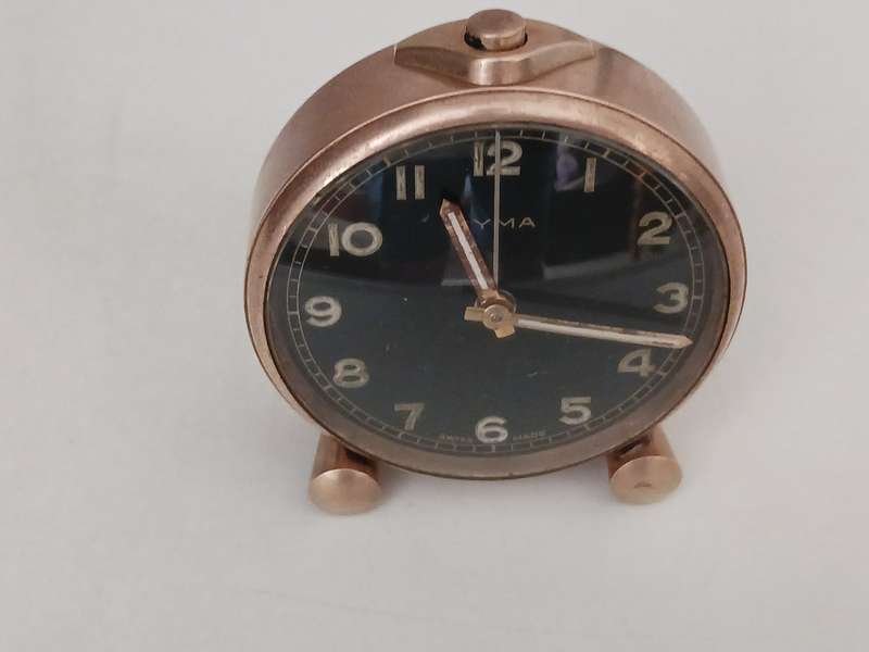 Vintage Cyma Swiss Travel/Alarm Clock ( in good working order. )