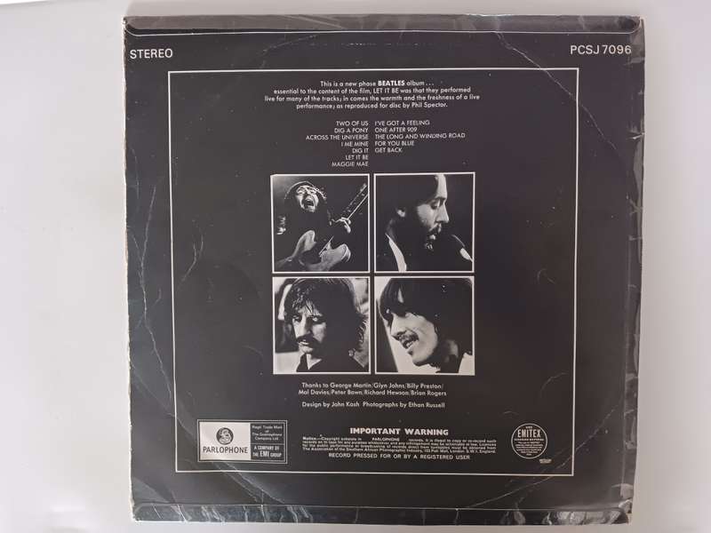 The Beatles - Let It Be ( 1970 SA released LP )