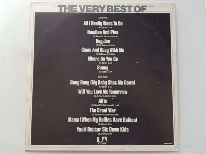 Cher - The Very Best Of Cher  ( Scarce 1975 SA released LP )