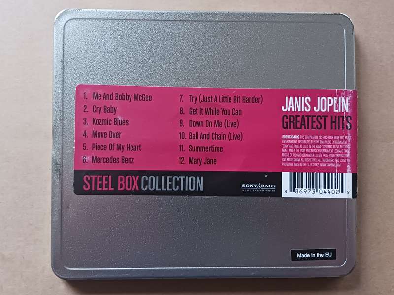 Janis Joplin - Greatest Hits  ( Scarce 2008 - Steel Box Collection CD )