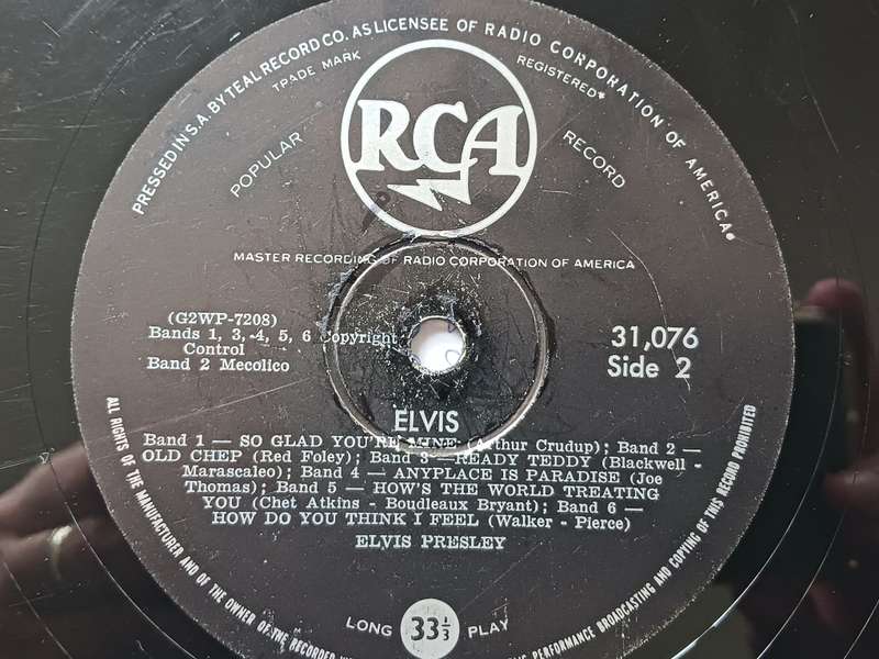 Elvis Presley - Elvis  ( Scare Misprint,1956 SA released LP )