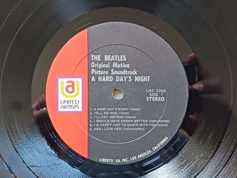 The Beatles - A Hard Day's Night  ( Scarce 1970 US released LP ,Black/Orange label.)