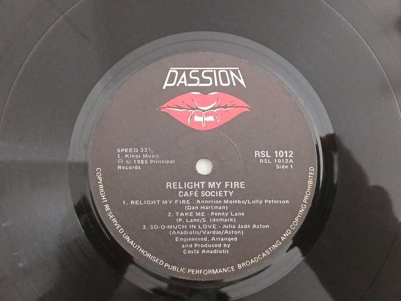 Cafe' Society - Relight My Fire  ( Scare 1985 SA released LP from a SA band.)