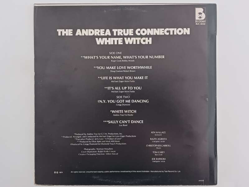 Andrea True Connection - White Witch ( Rare 1977 SA released NM LP )