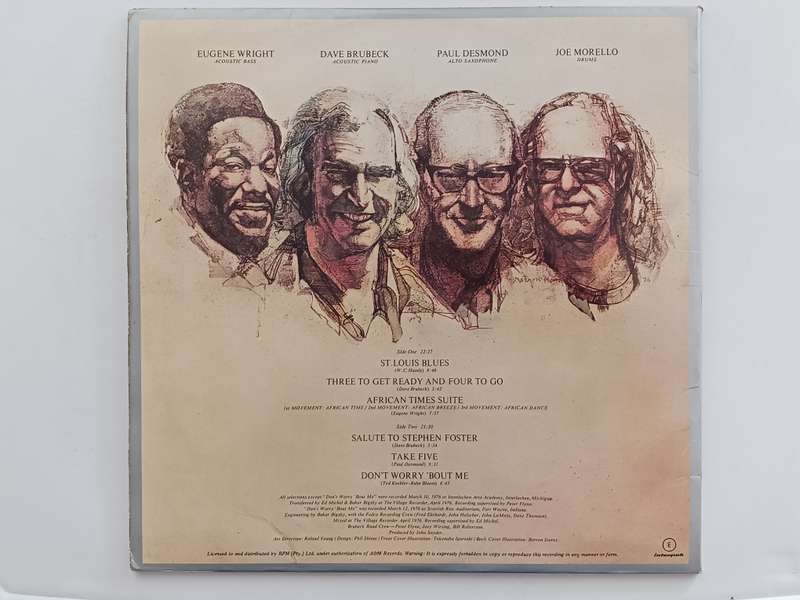 Dave Brubeck Quartet - 25TH  Anniversary Reunion  ( Rare 1977 SA released LP EX )