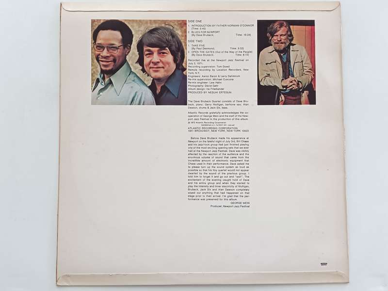 The Dave Brubeck Quartet - The Last Set At Newport ( Rare 1972 SA released LP  NM )