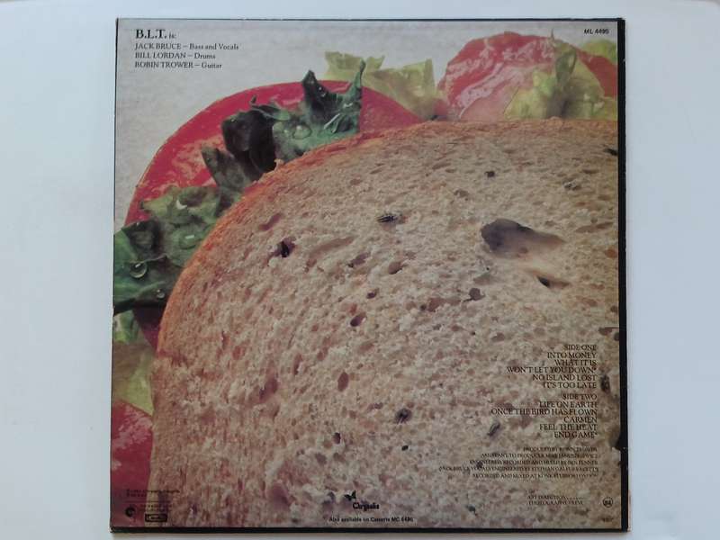 Jack Bruce / Bill Lordan / Robin Trower - B.L.T.  ( Rare 1981 SA released M- LP,Robin Trower on lead