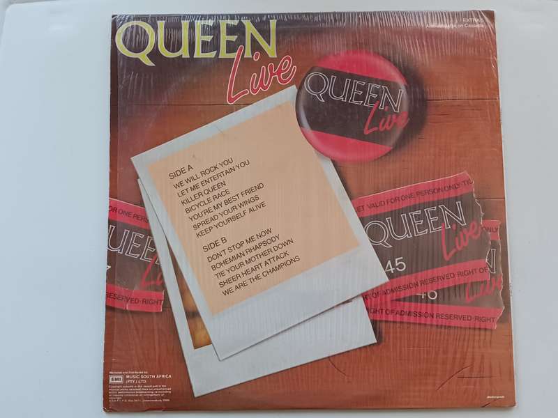 Queen - Live  ( scarce 1985 SA released LP NM )
