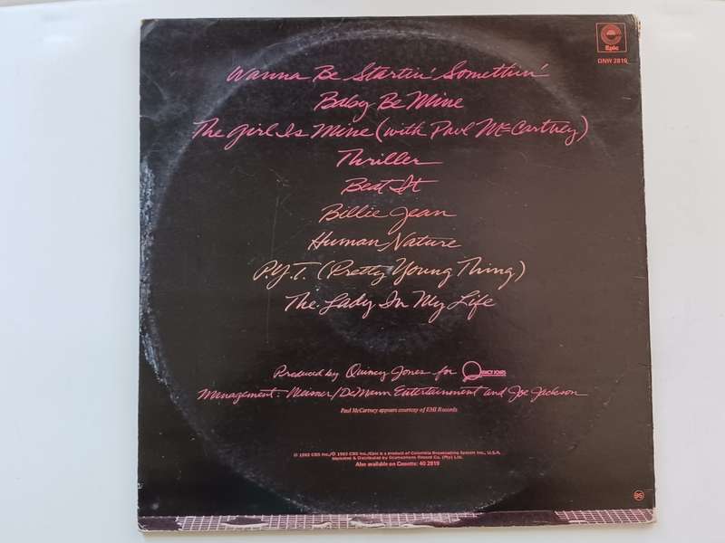 Michael Jackson - Thriller ( 1982 SA released LP  )