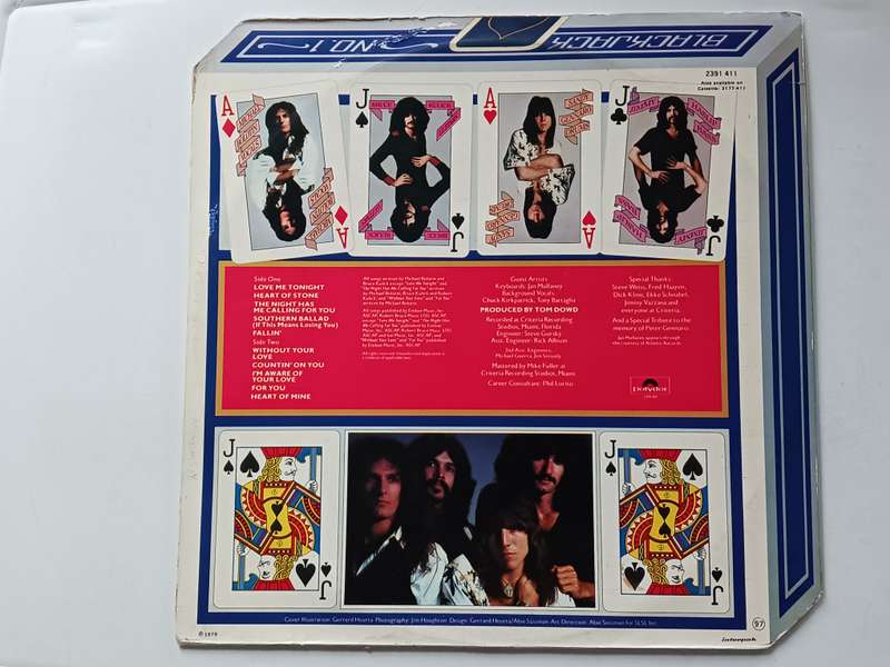Blackjack (8) - Blackjack  ( Rare 1979 SA released LP,Die-Cut sleeve.)
