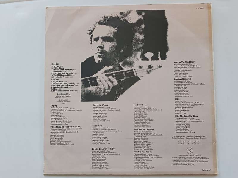 JJ Cale - Okie  ( Scarce 1974 SA released LP NM / M- )