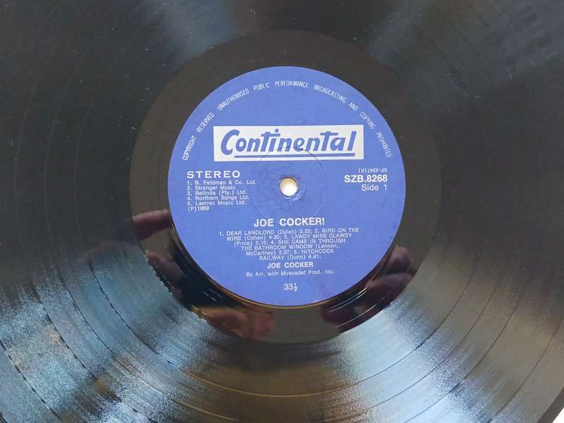 Joe Cocker - Joe Cocker !  ( Rare 1969 SA released LP )