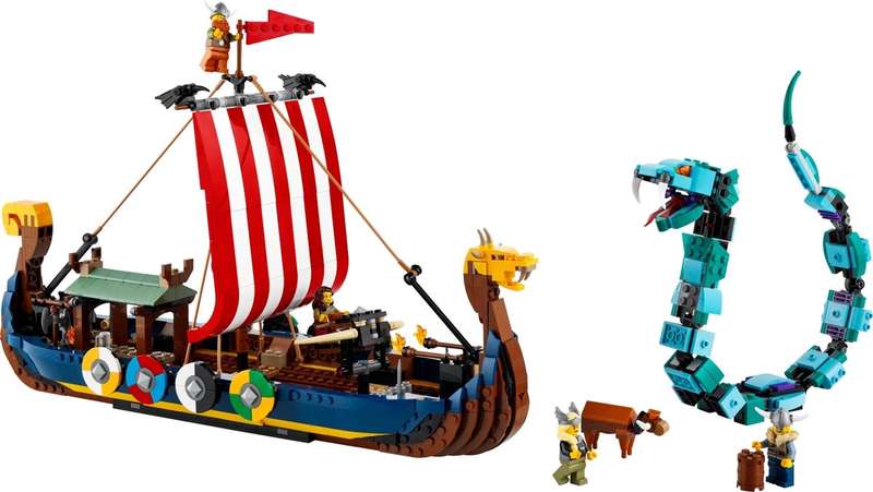New LEGO Creator Viking Ship and the Midgard Serpent - Discontinued (31132)