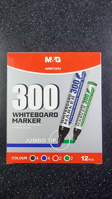 Whiteboard Marker Jumbo tip 12pc box M&G