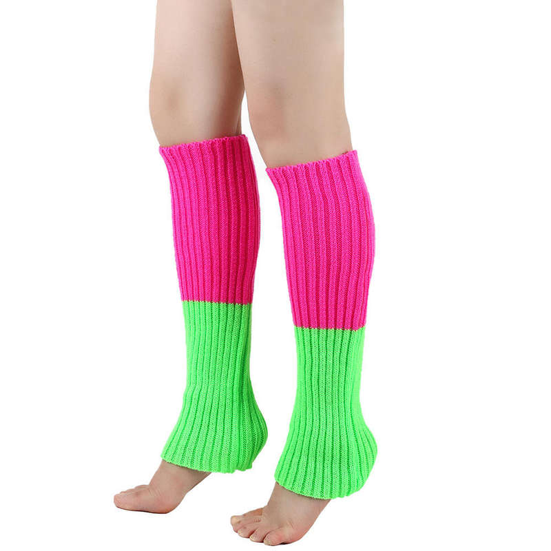 Legwarmers boot socks leg warmer boot wrap Pink/Green#fast shipping# #local stock#