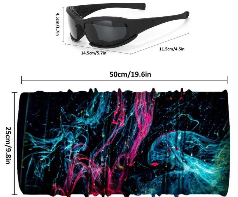 DAISY X7 POLARIZED  SUNGLASSES + SUN FACE-MASK
