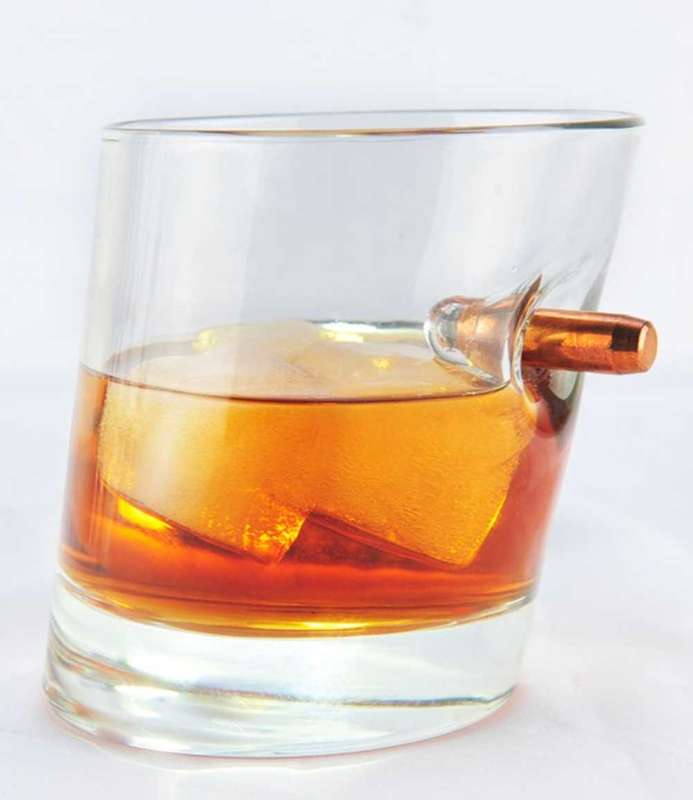 BULLET IN A GLASS  -  Tumbler (Whiskey Glass)