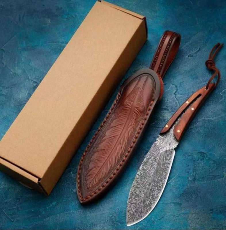 Feather Design Knife