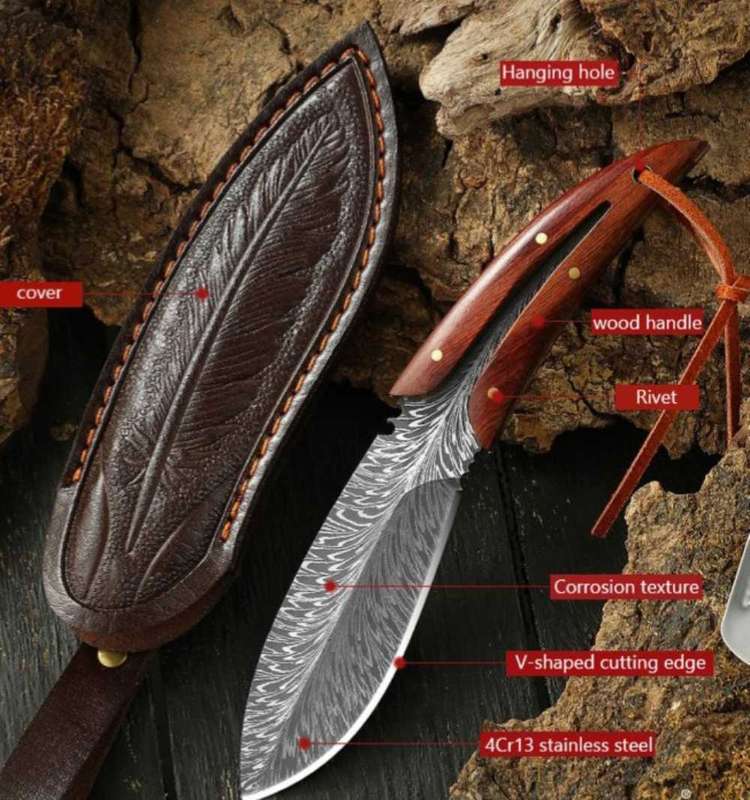 Feather Design Knife