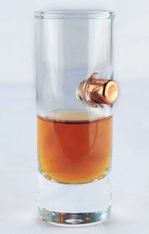 BULLET IN A GLASS  -  Shot Glass
