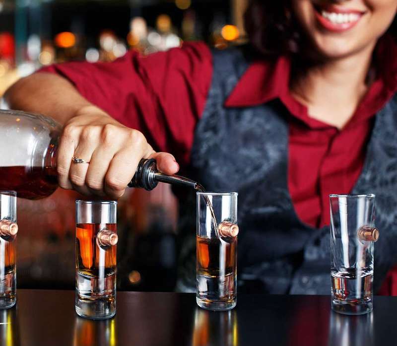 BULLET IN A GLASS  -  Shot Glass