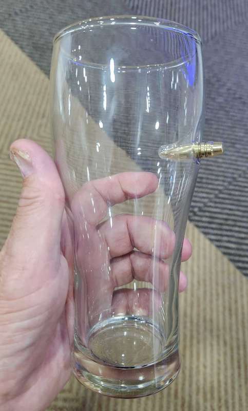 BULLET IN A GLASS  -  Beer Glass