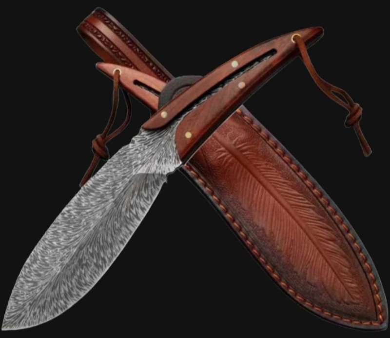 Feather Design Knife
