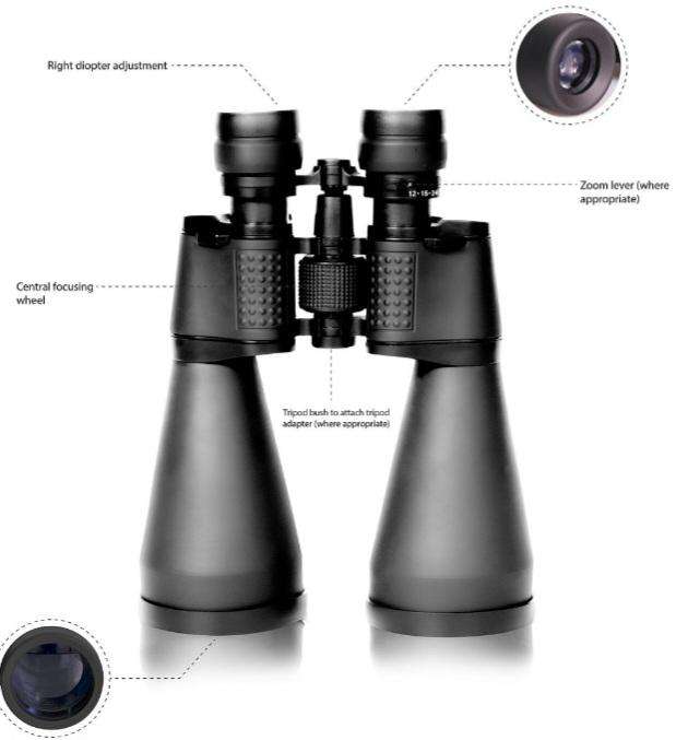 VOYAGER 12 - 36X70 ZOOM BINOCULARS