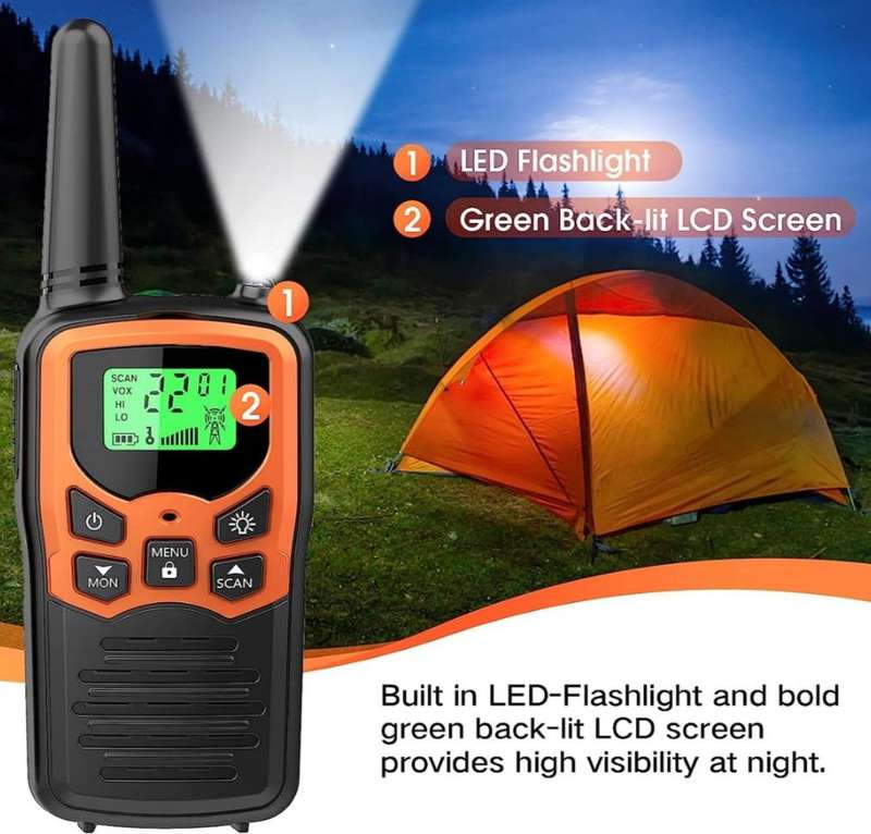BEZOS-MAX 8KM LONG RANGE WALKIE TALKIES (4 Pack)