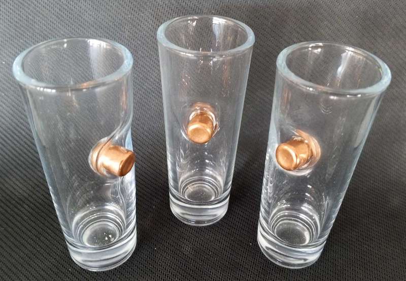BULLET IN A GLASS  -  Shot Glass