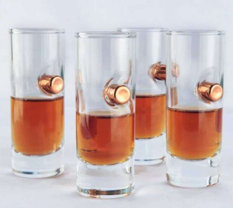 BULLET IN A GLASS  -  Shot Glass