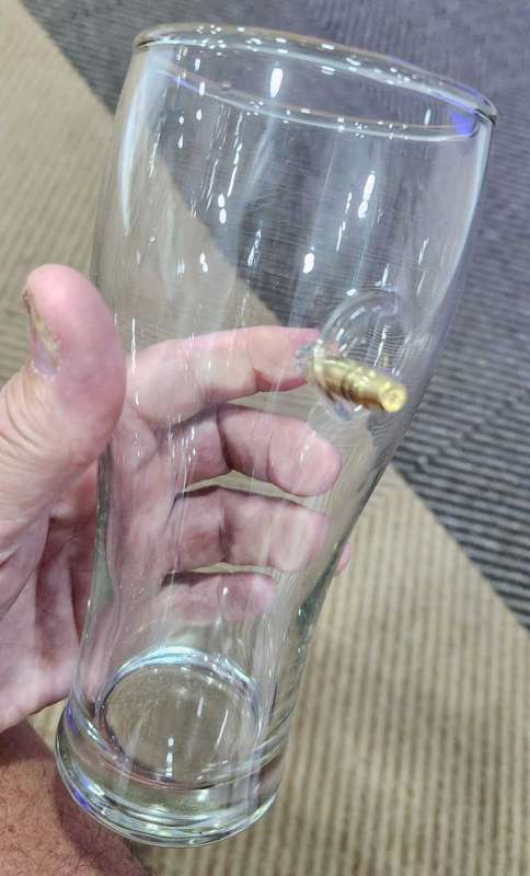 BULLET IN A GLASS  -  Beer Glass
