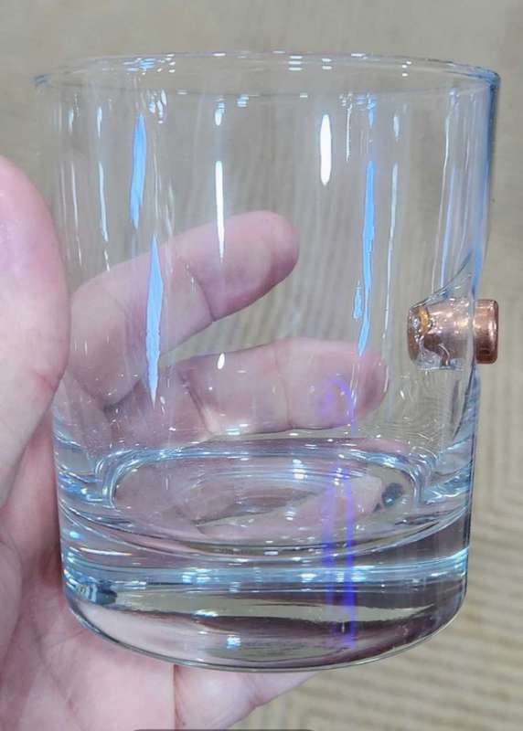 BULLET IN A GLASS  -  Tumbler (Whiskey Glass)
