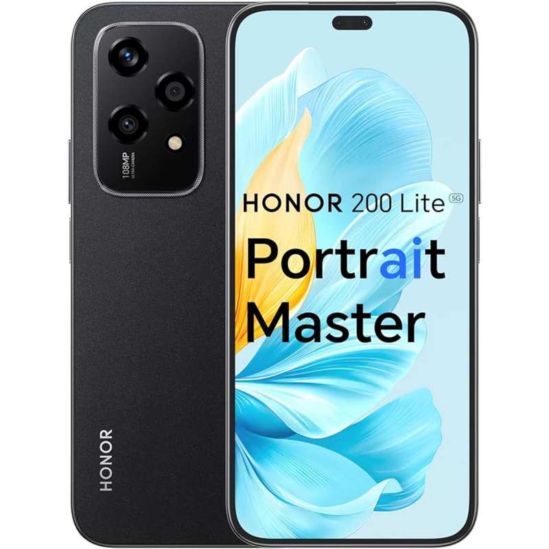 Amazing Deal ! HONOR 200 Lite Midnight Black 5G & Honor Bluetooth Earbuds