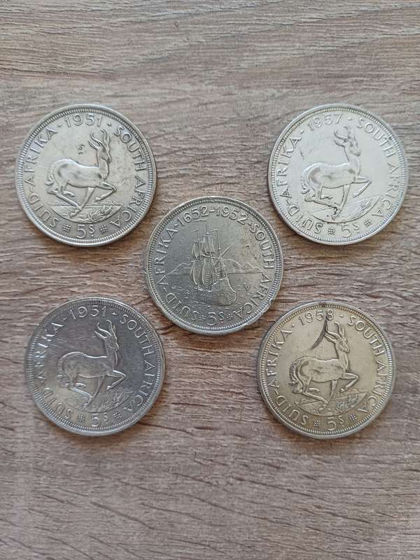 SA Union 5 shillings - 50% silver