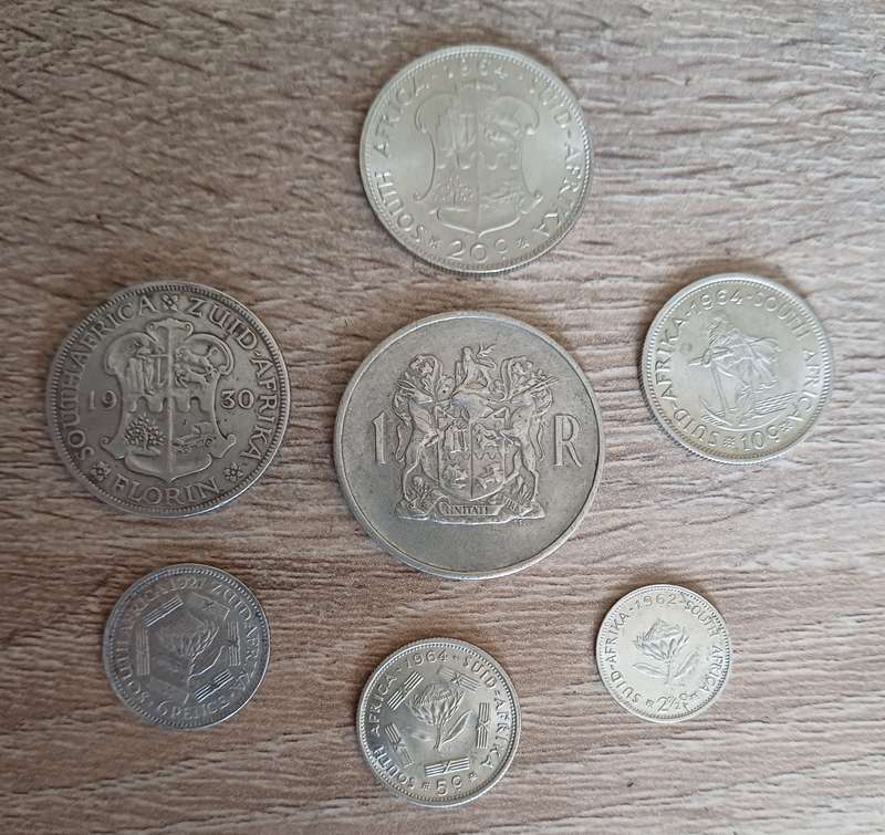 Sliver coin lot including very scarce 1962 2 1/2 cent and others. 1 Bid to take all