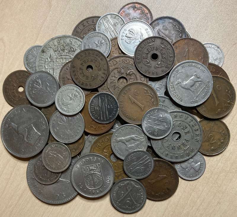 Rhodesia Coin Lot (51 coins no duplicates)