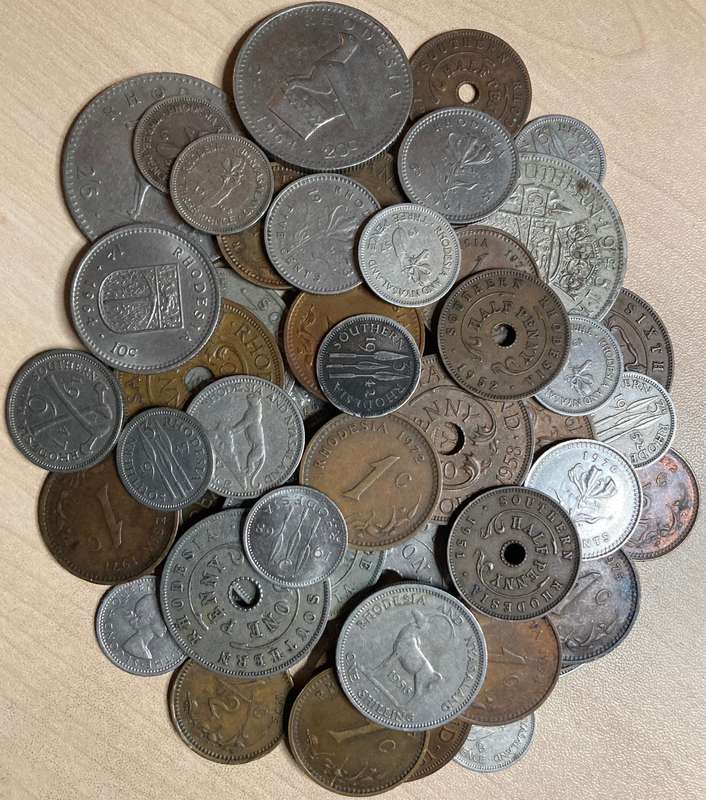 Rhodesia Coin Lot (51 coins no duplicates)