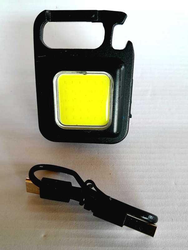 COB Rechargeable Ultra Bright Keychain Light And Bottle Opener
