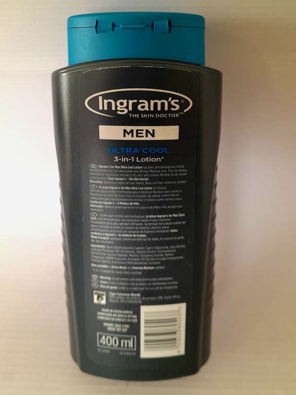 Ingram's The Skin Doctor 3 in 1 Lotion For Men Ultra Cool 400ml